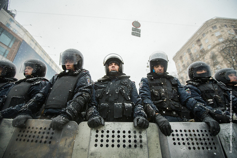 Berkut riot police during 2013/2014 Ukraine protests